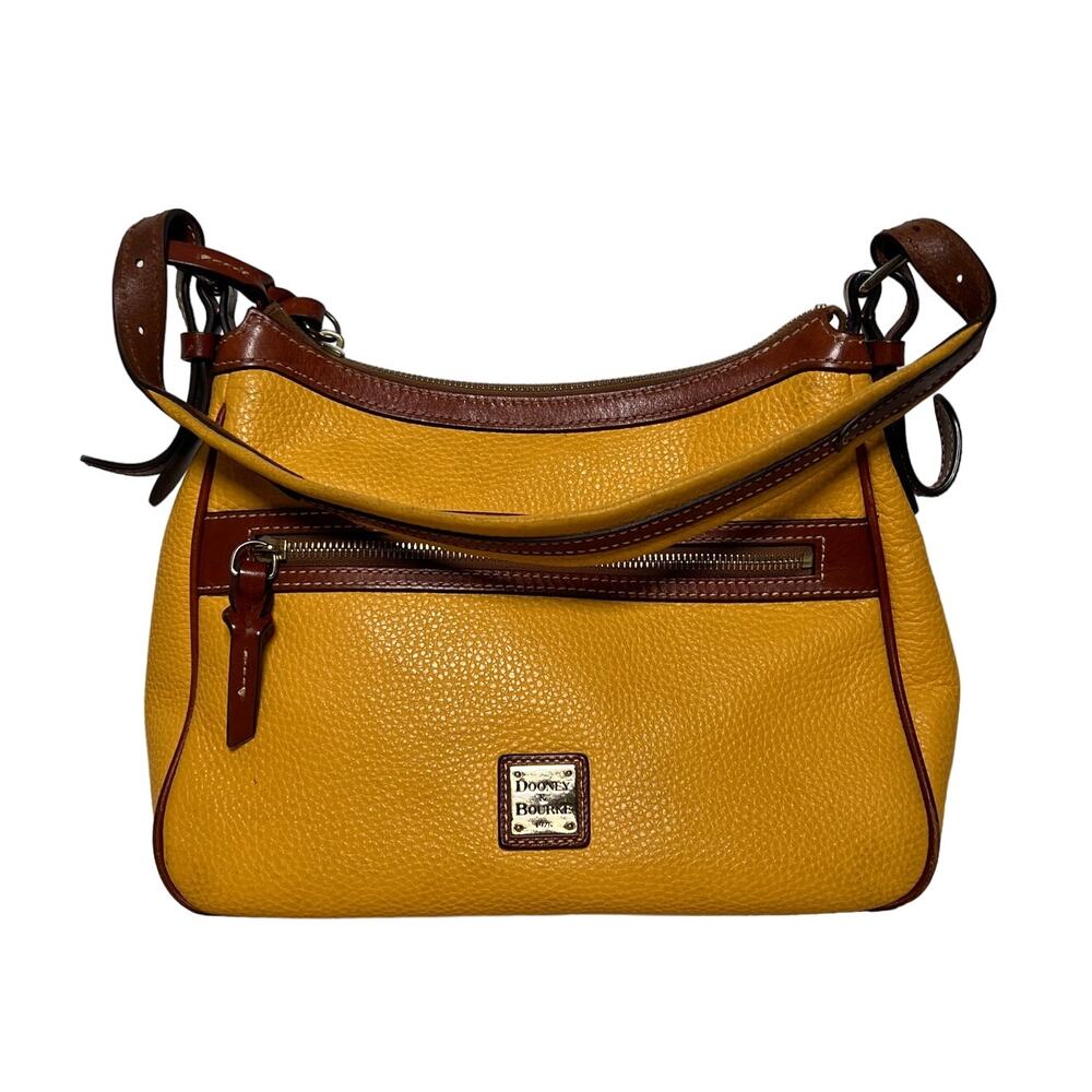 Dooney & Bourke Pebble Grain Hobo Shoulder Bag yellow/brown